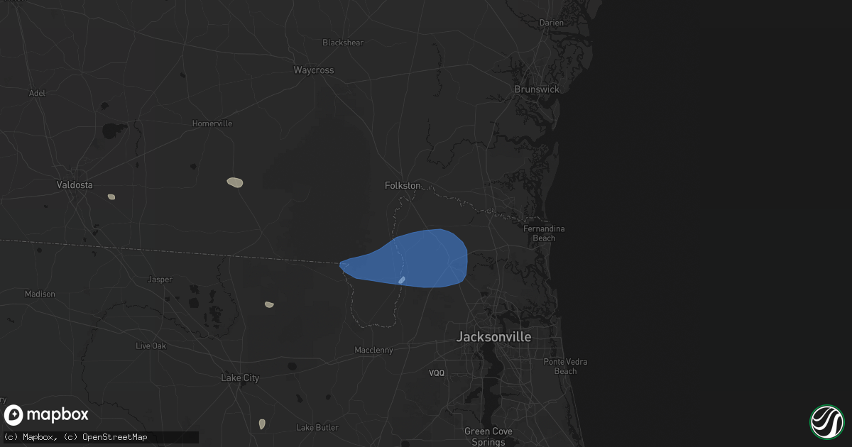 Hail map in Hilliard, FL on June 23, 2026