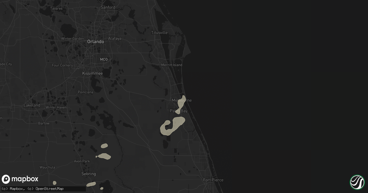Hail map in Indialantic, FL on June 23, 2026