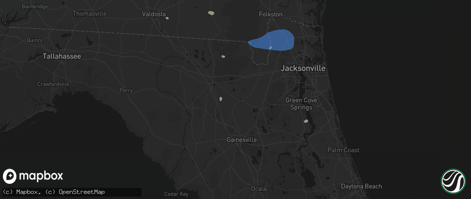 Hail map in Lake Butler, FL on June 23, 2026