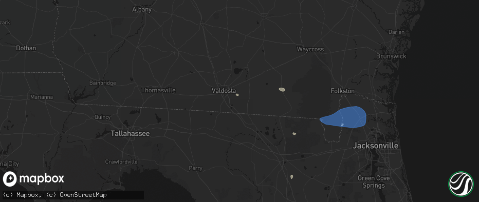 Hail map in Lake Park, GA on June 23, 2026