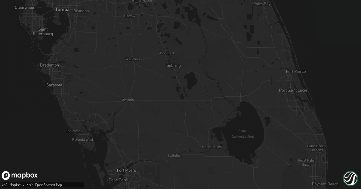 Hail map in Lake Placid, FL on June 23, 2026