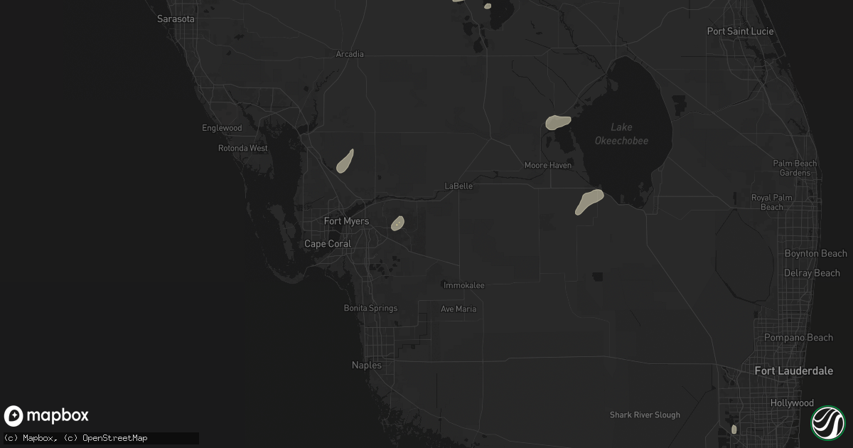 Hail map in Lehigh Acres, FL on June 23, 2026