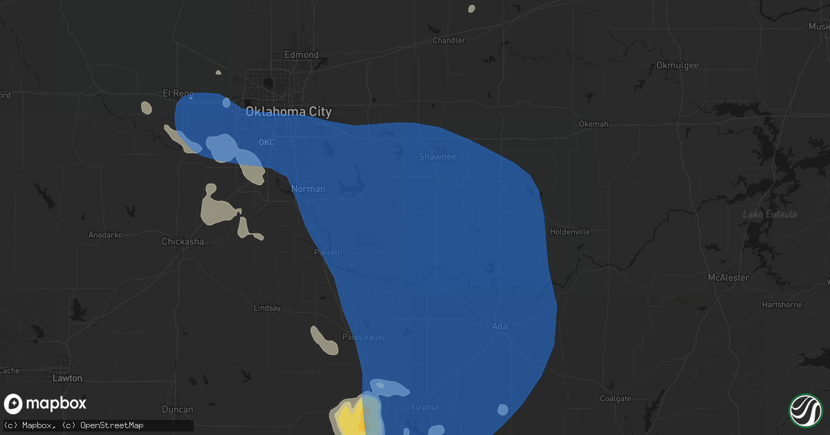 Hail map in Macomb, OK on June 23, 2026
