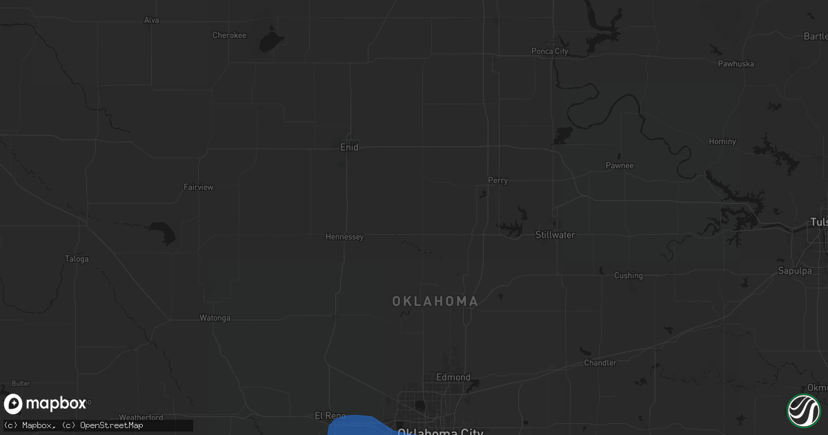 Hail map in Marshall, OK on June 23, 2026
