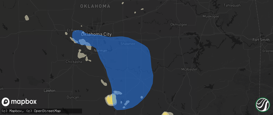 Hail map in Maud, OK on June 23, 2026