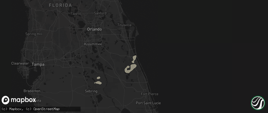 Hail map in Melbourne, FL on June 23, 2026