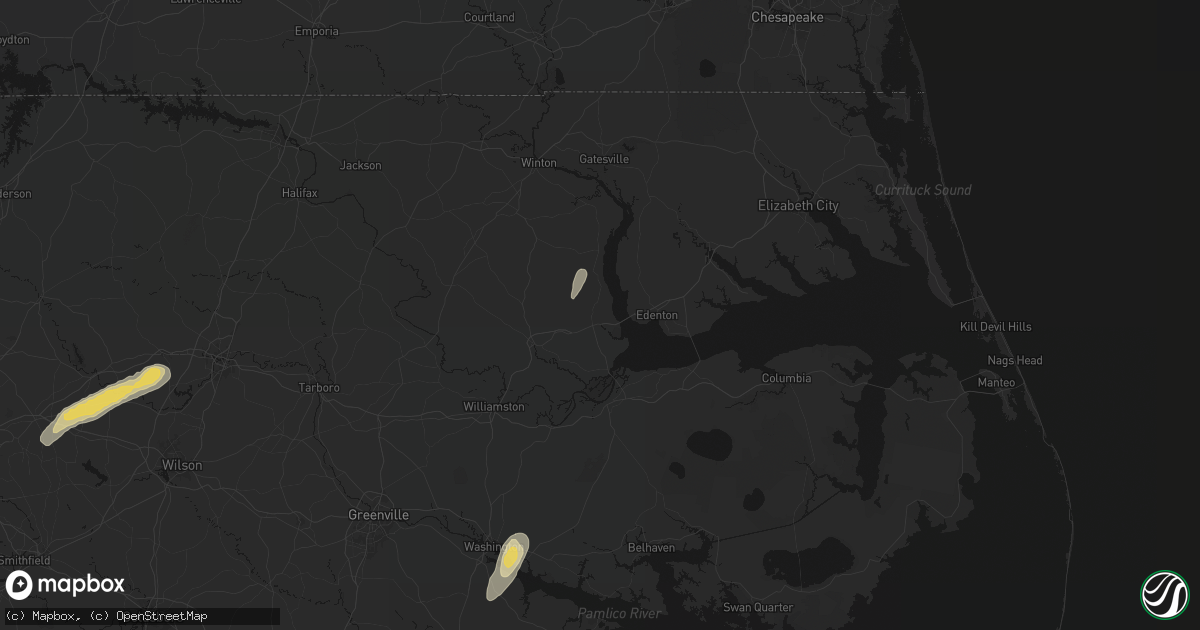 Hail map in Merry Hill, NC on June 23, 2026