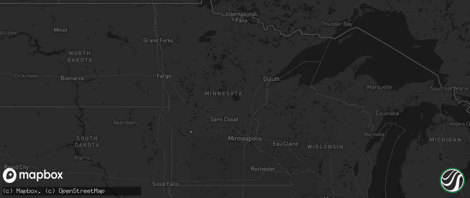 Hail map in Minnesota on June 23, 2026