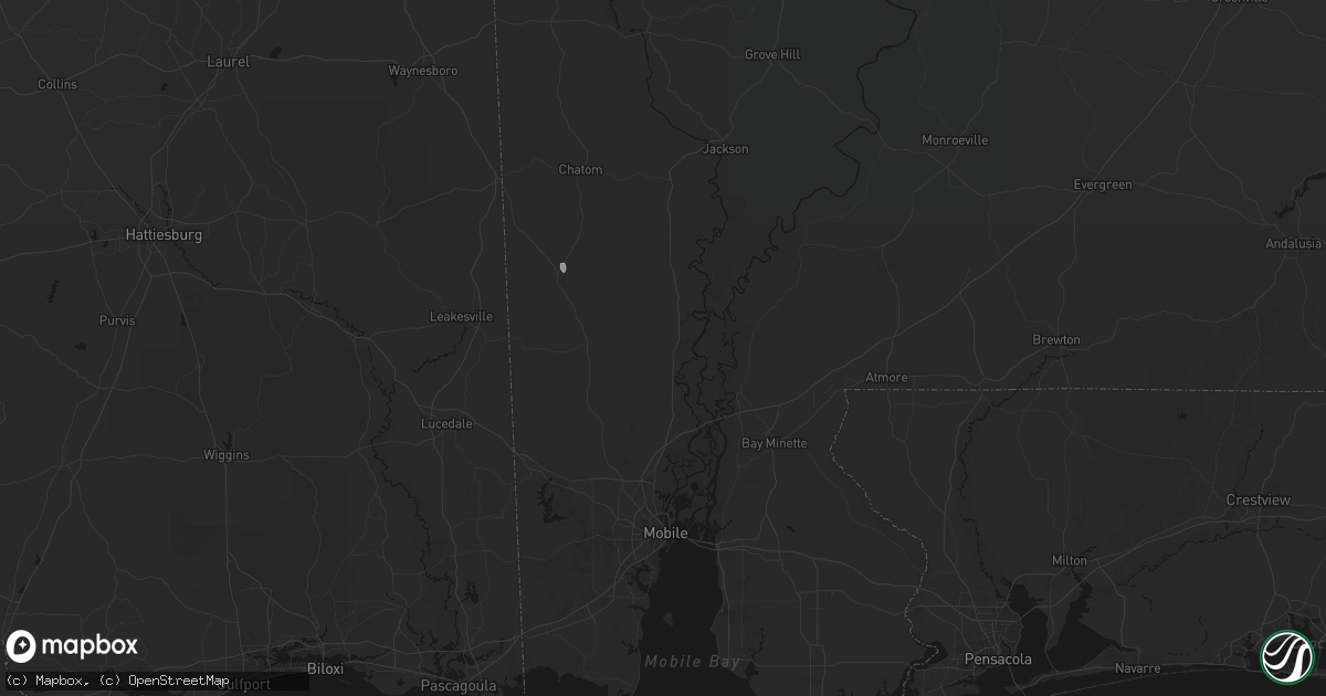 Hail map in Mount Vernon, AL on June 23, 2026