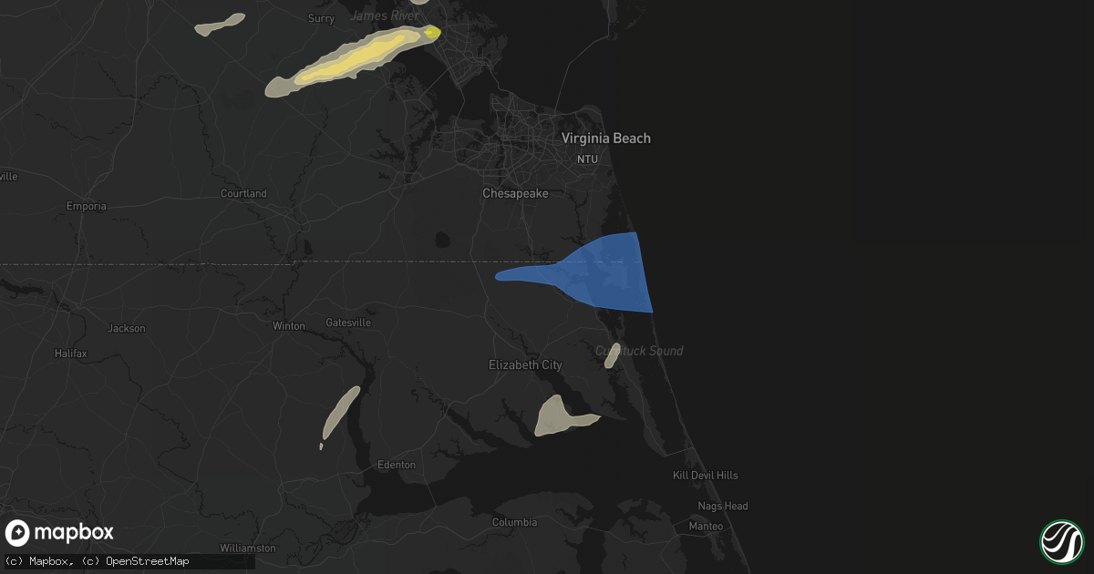 Hail map in Moyock, NC on June 23, 2026