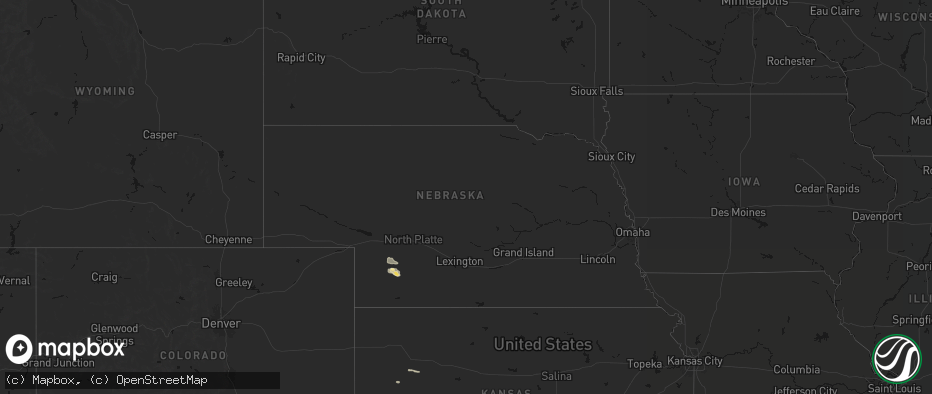Hail map in Nebraska on June 23, 2026
