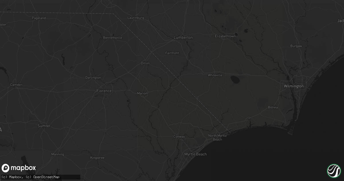 Hail map in Nichols, SC on June 23, 2026