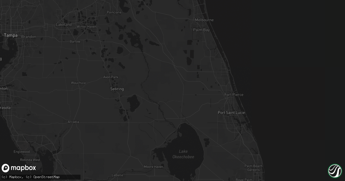 Hail map in Okeechobee, FL on June 23, 2026