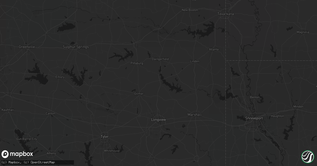 Hail map in Ore City, TX on June 23, 2026