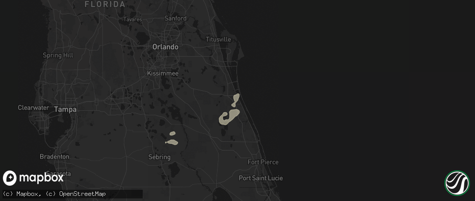 Hail map in Palm Bay, FL on June 23, 2026