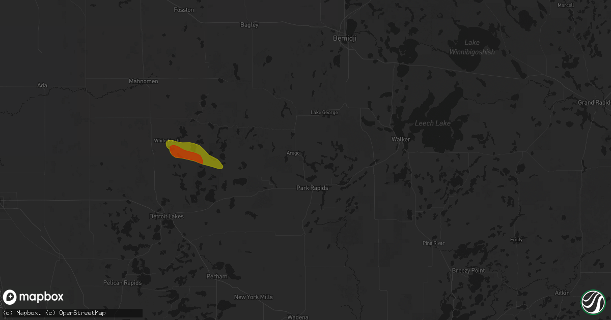 Hail map in Park Rapids, MN on June 23, 2026
