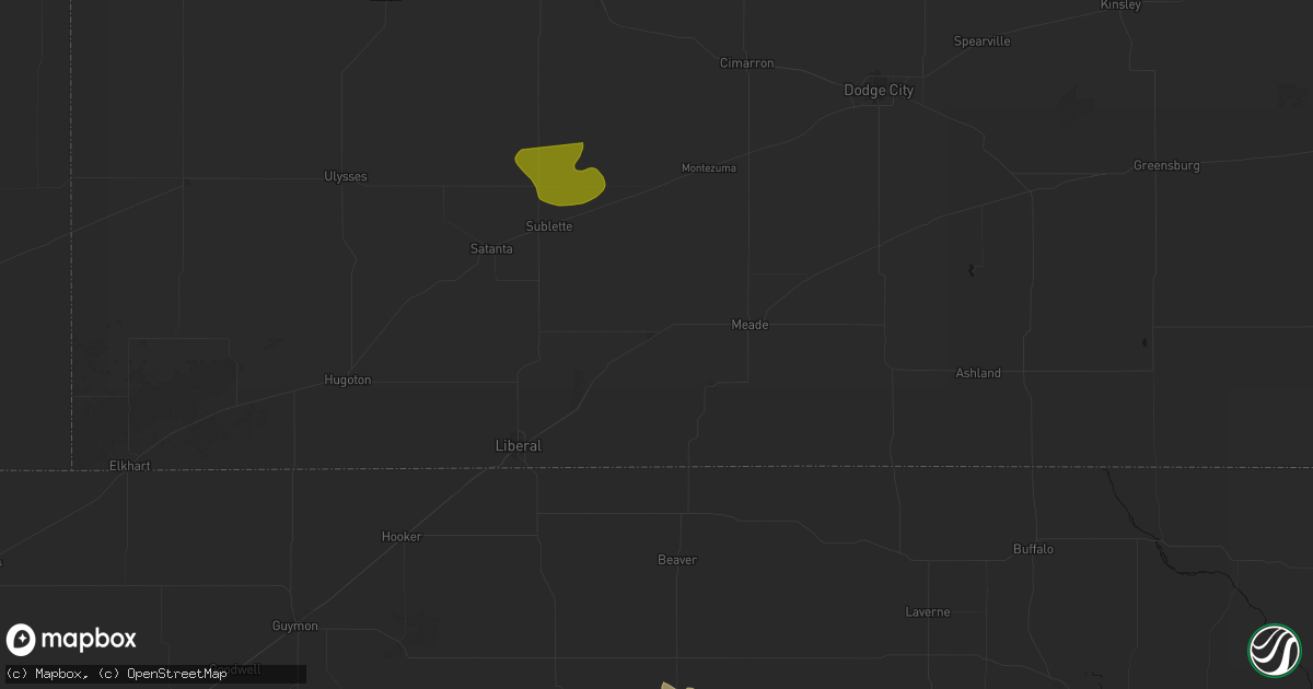 Hail map in Plains, KS on June 23, 2026