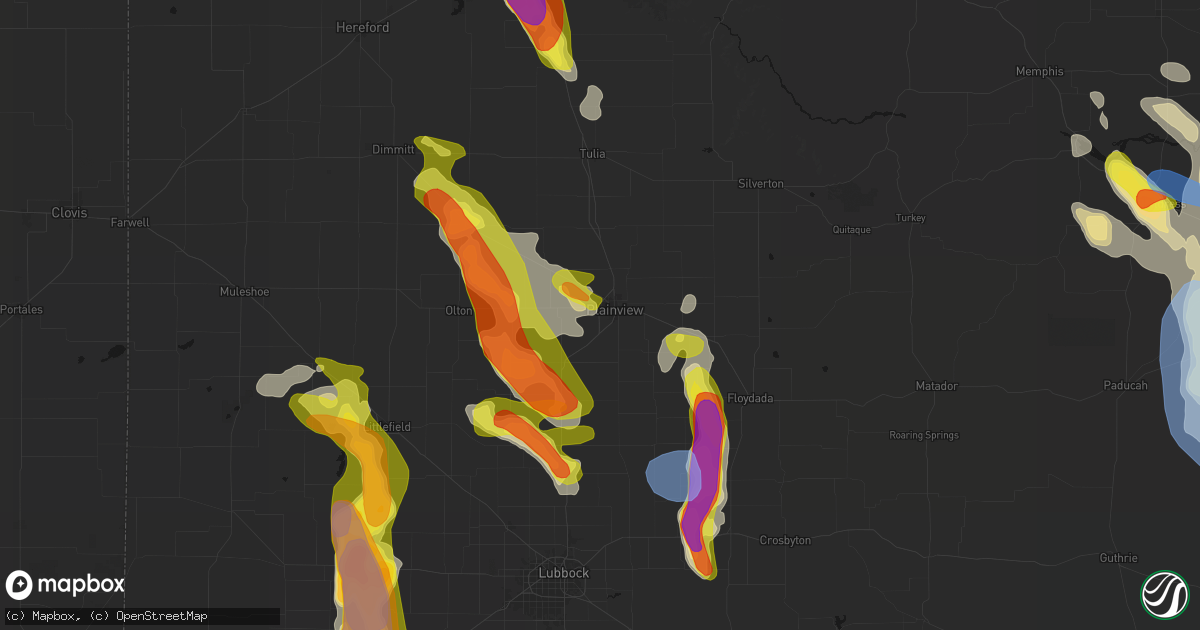 Hail map in Plainview, TX on June 23, 2026