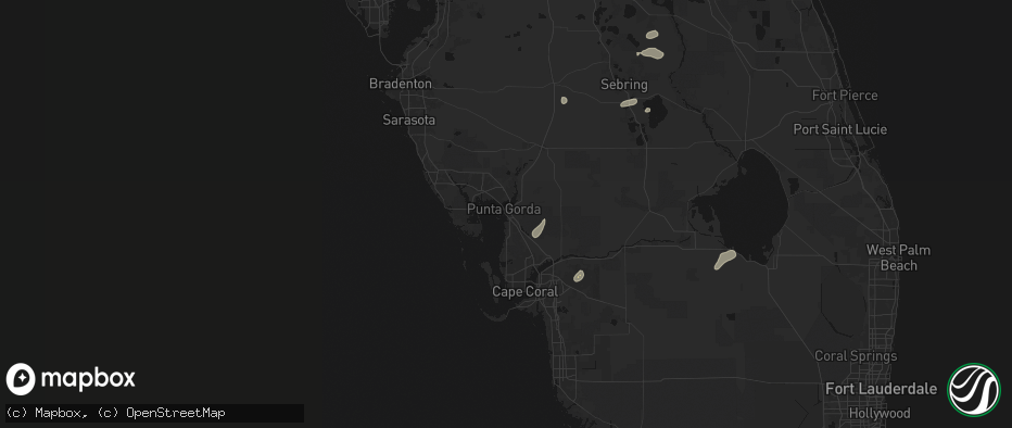 Hail map in Punta Gorda, FL on June 23, 2026