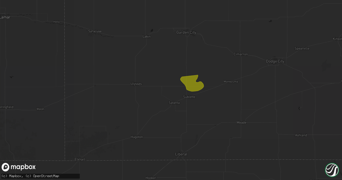 Hail map in Satanta, KS on June 23, 2026