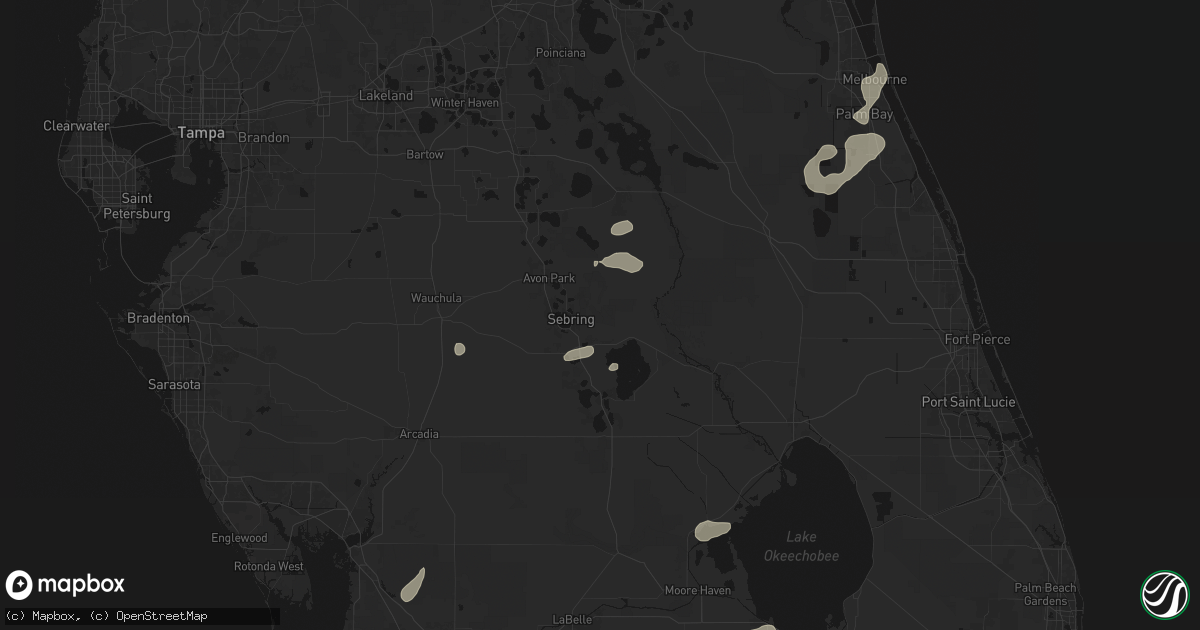 Hail map in Sebring, FL on June 23, 2026