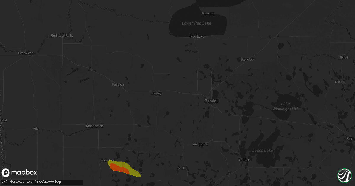 Hail map in Shevlin, MN on June 23, 2026