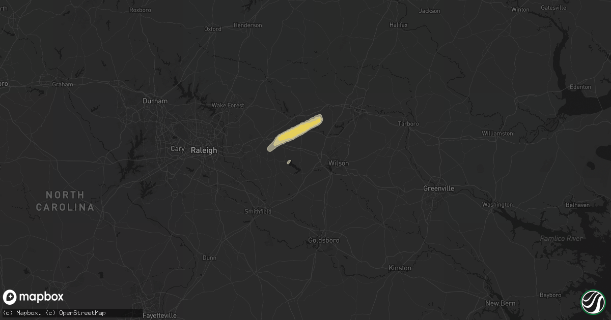 Hail map in Sims, NC on June 23, 2026