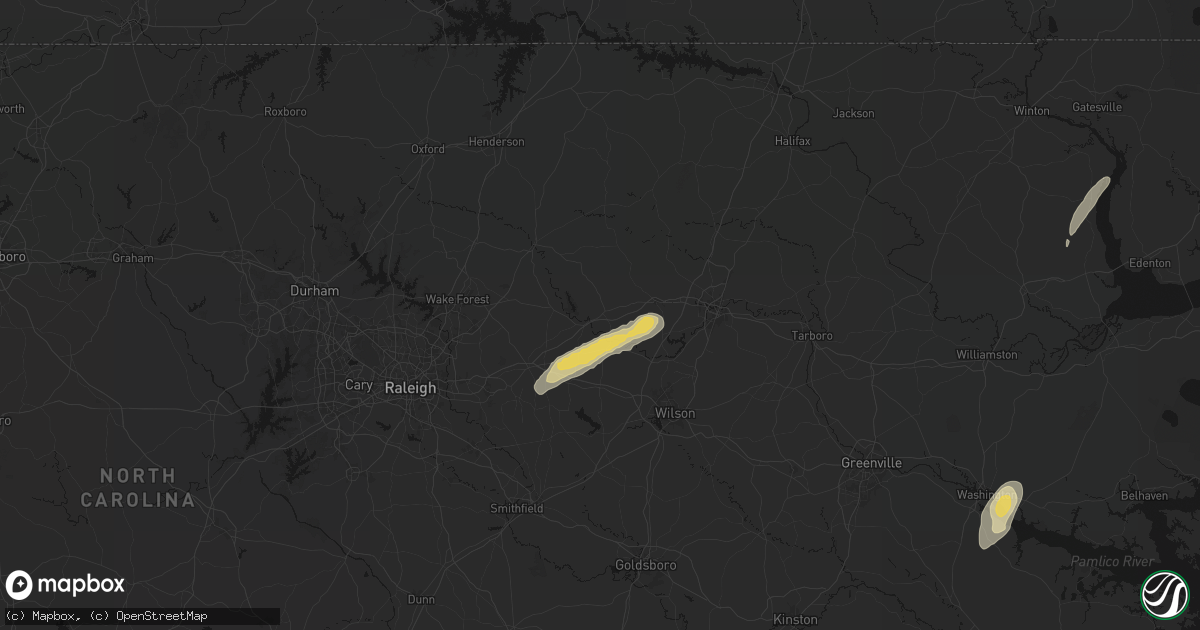Hail map in Spring Hope, NC on June 23, 2026