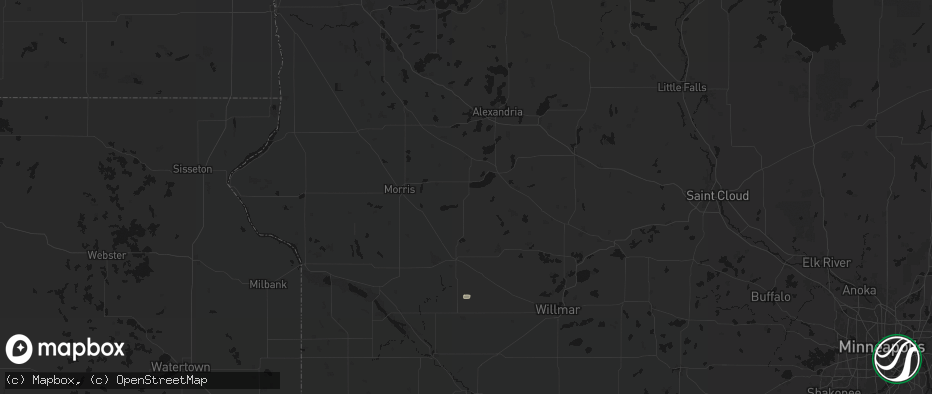 Hail map in Starbuck, MN on June 23, 2026