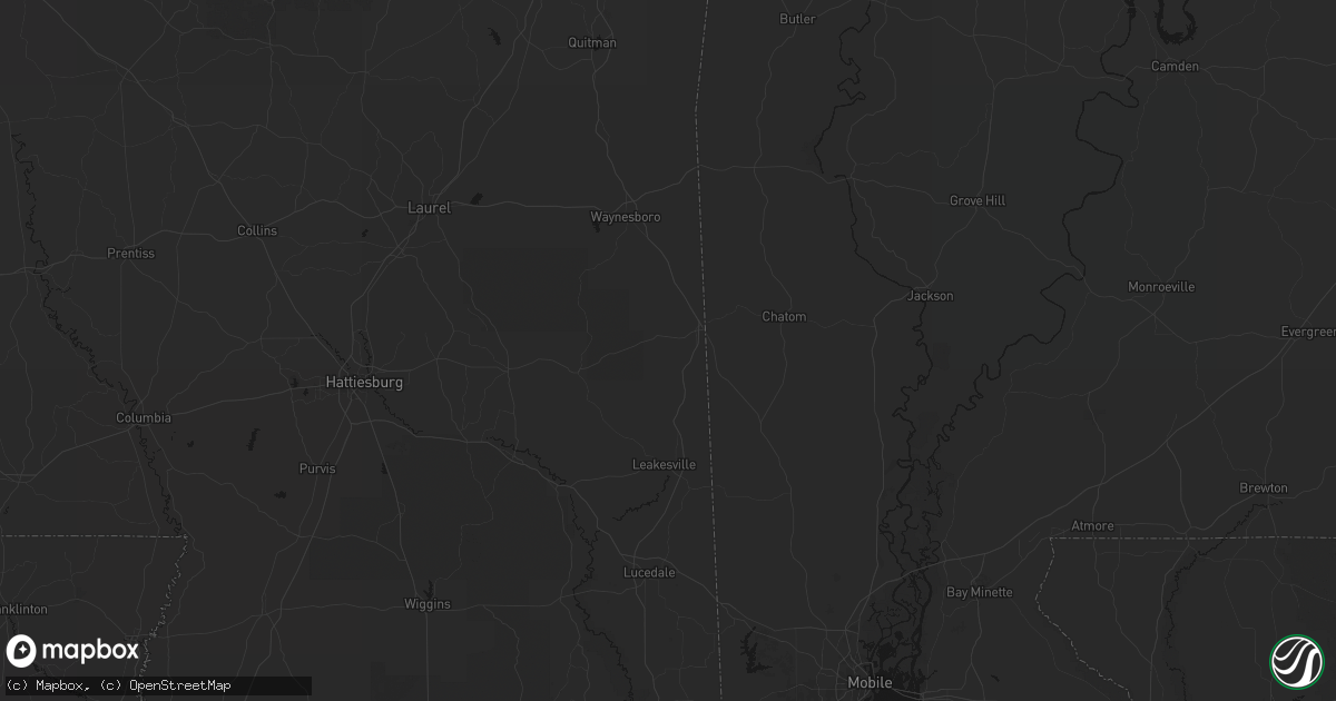 Hail map in State Line, MS on June 23, 2026