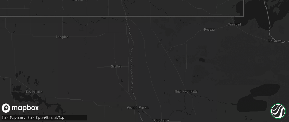 Hail map in Stephen, MN on June 23, 2026