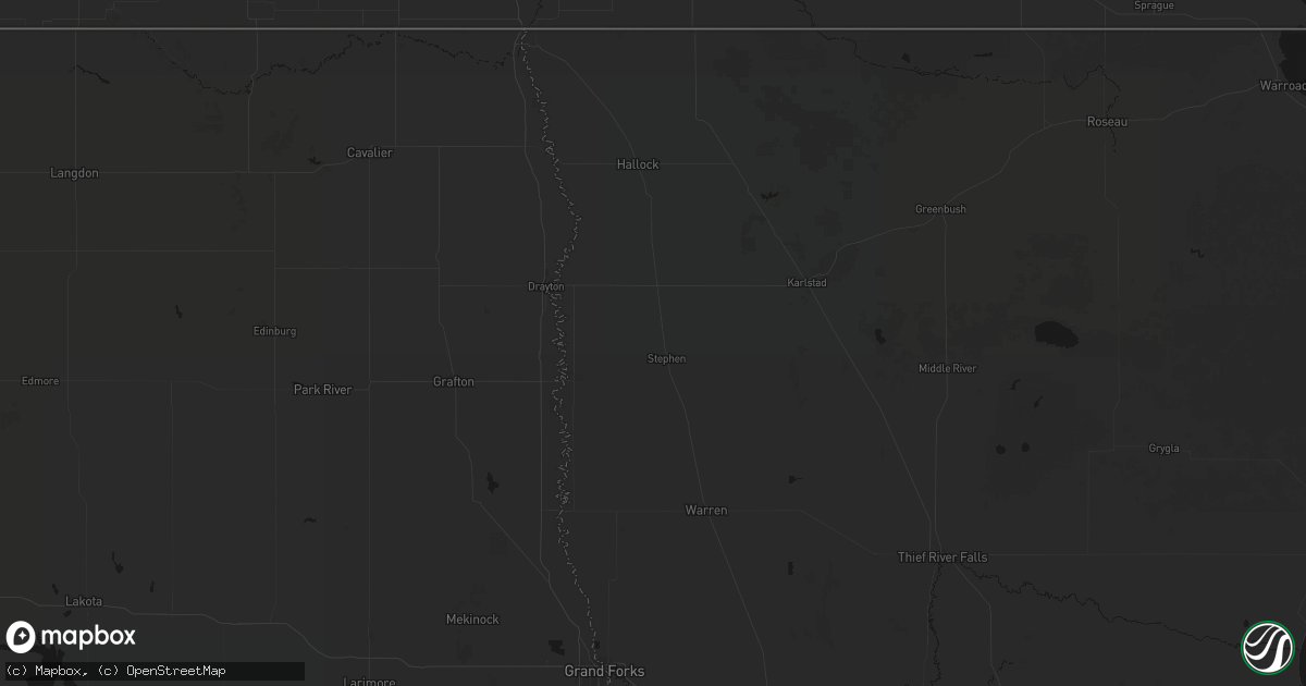 Hail map in Stephen, MN on June 23, 2026