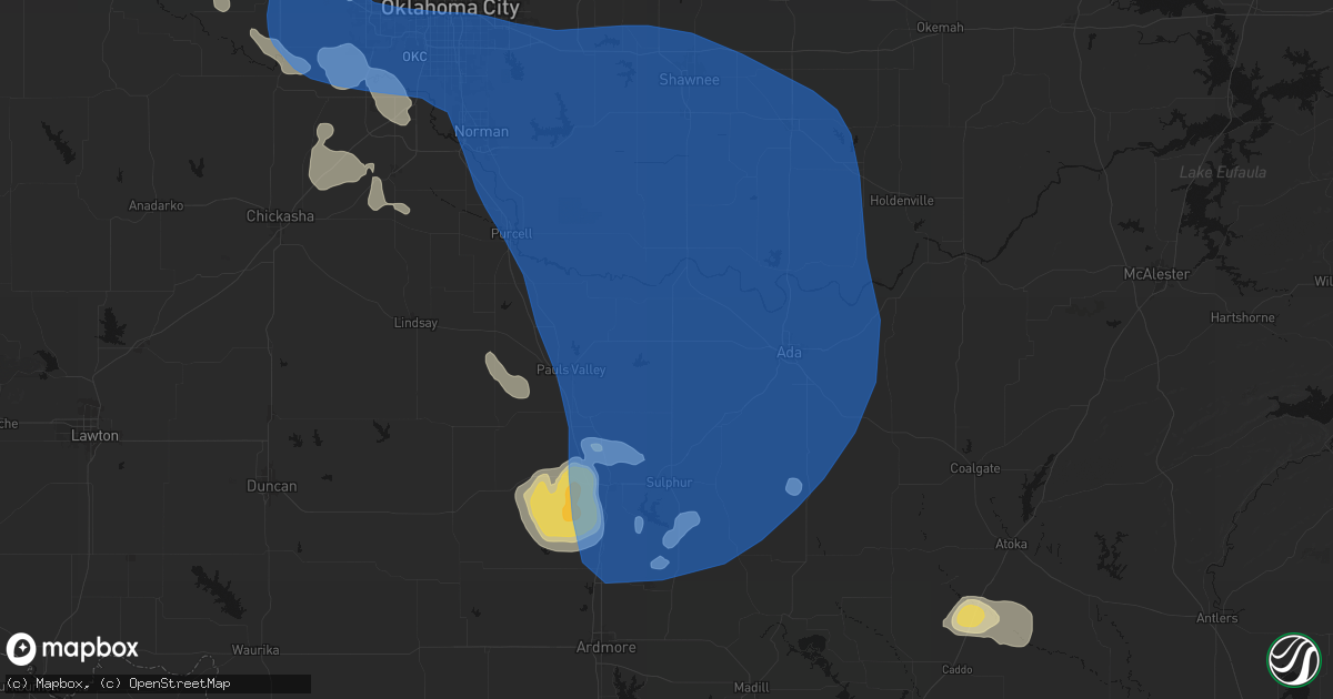 Hail map in Stratford, OK on June 23, 2026