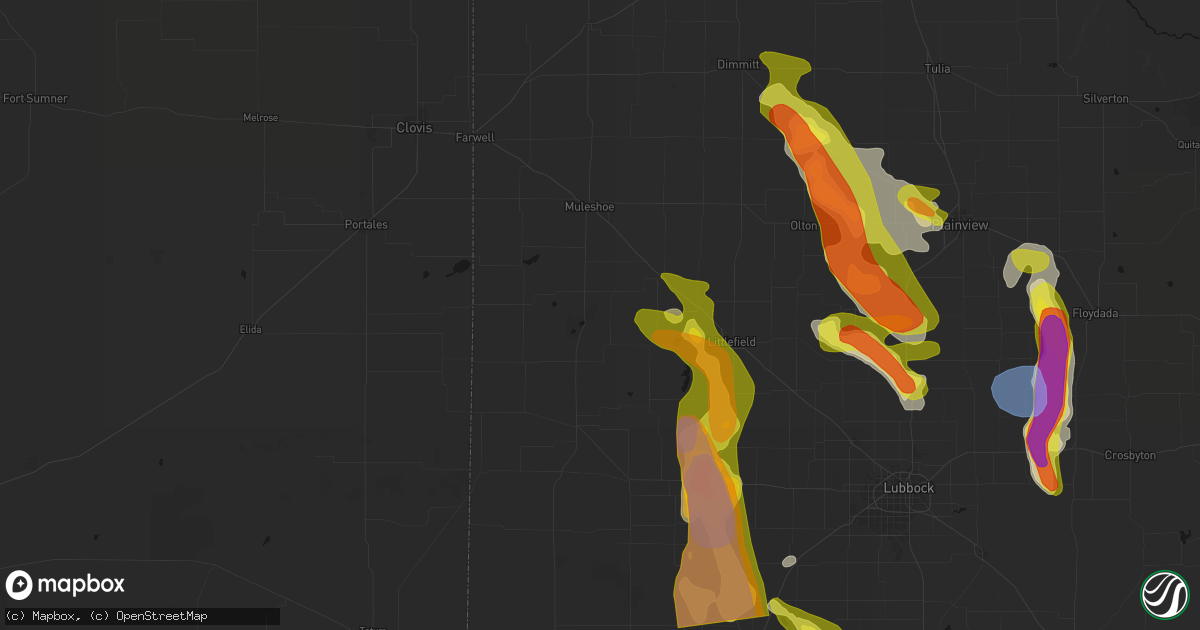 Hail map in Sudan, TX on June 23, 2026