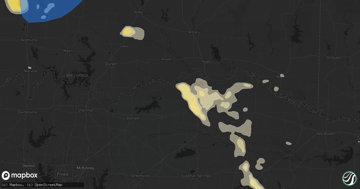 Hail map in Sumner, TX on June 23, 2026