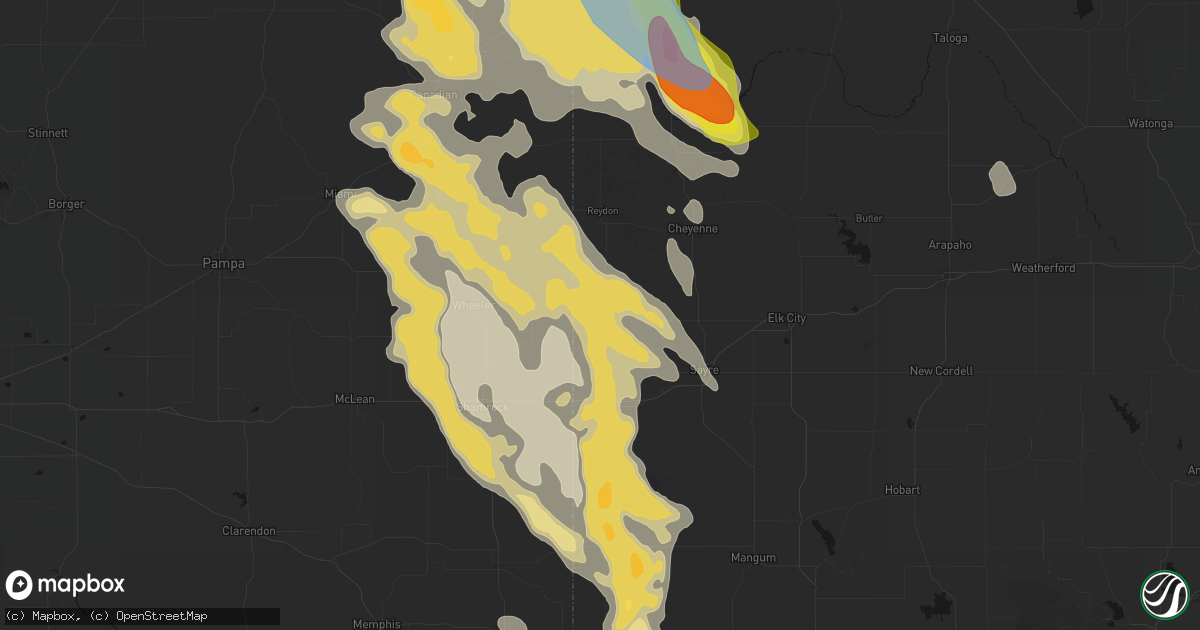 Hail map in Sweetwater, OK on June 23, 2026