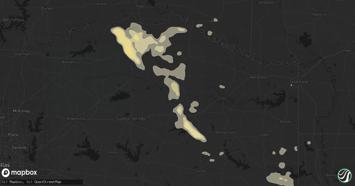 Hail map in Talco, TX on June 23, 2026