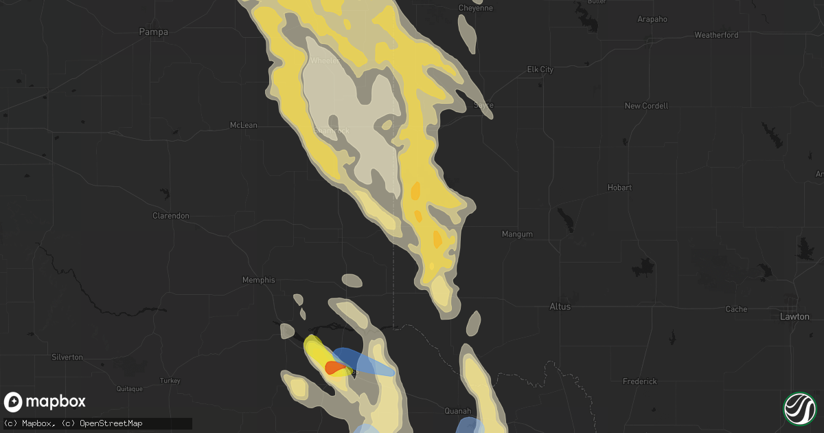 Hail map in Vinson, OK on June 23, 2026