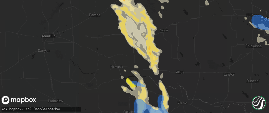 Hail map in Wellington, TX on June 23, 2026