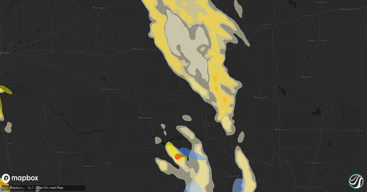 Hail map in Wellington, TX on June 23, 2026