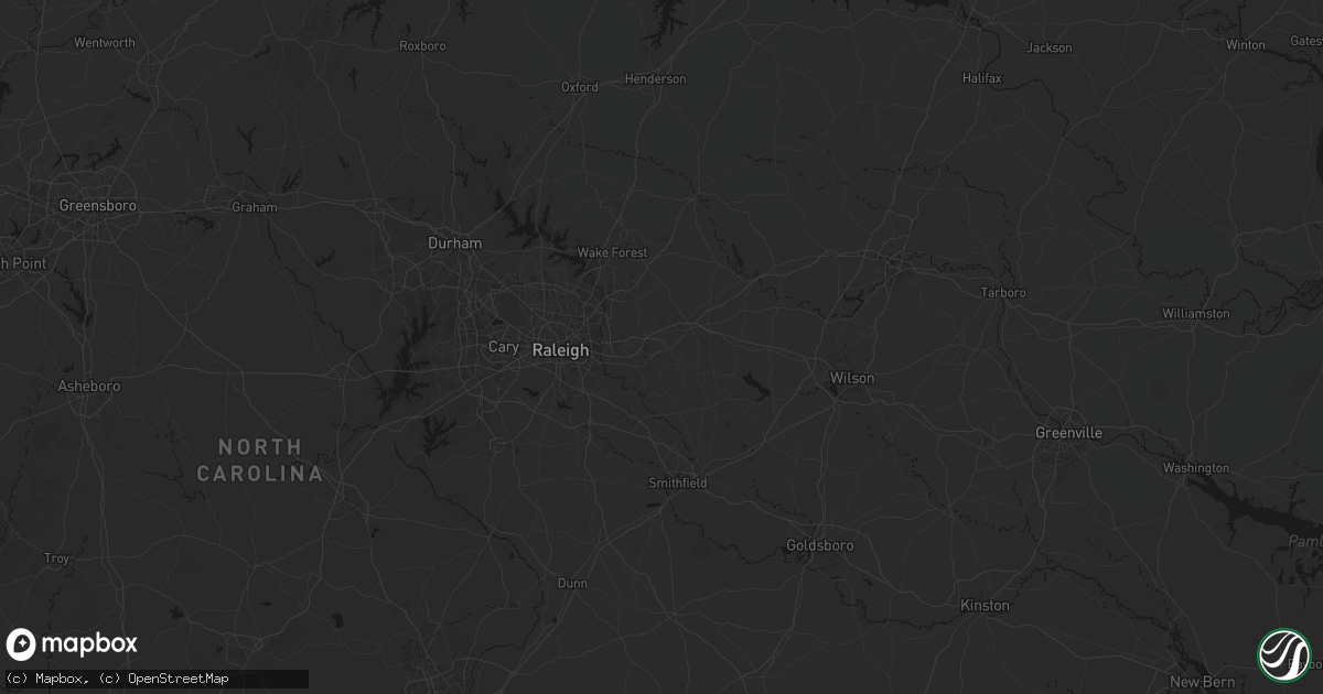 Hail map in Wendell, NC on June 23, 2026