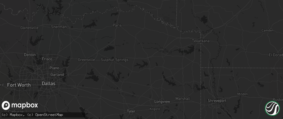 Hail map in Winfield, TX on June 23, 2026