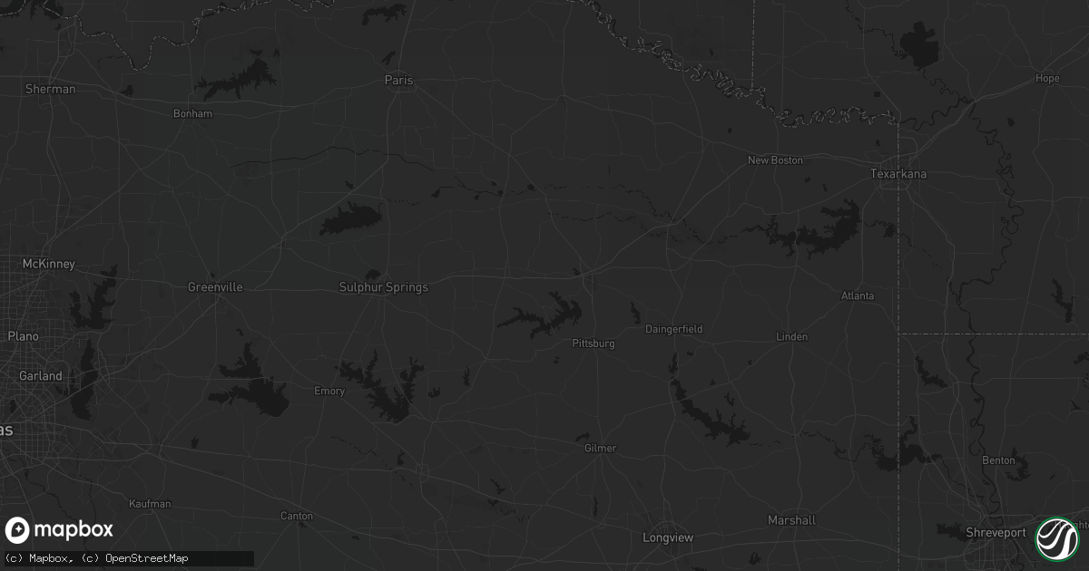 Hail map in Winfield, TX on June 23, 2026