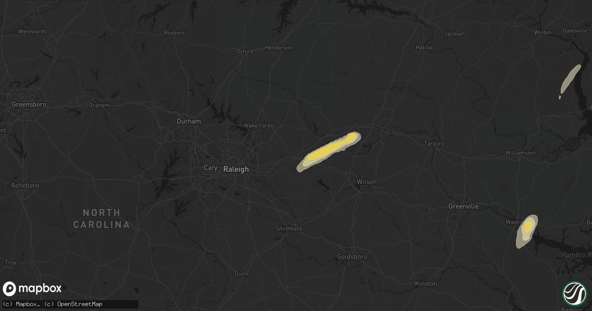 Hail map in Zebulon, NC on June 23, 2026