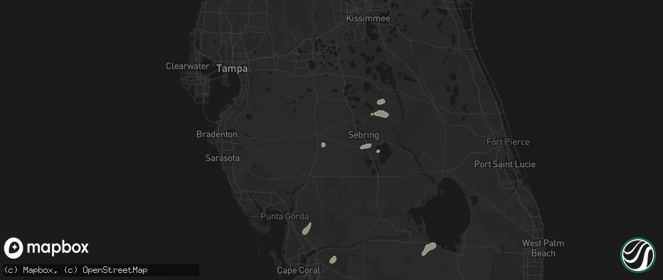 Hail map in Zolfo Springs, FL on June 23, 2026
