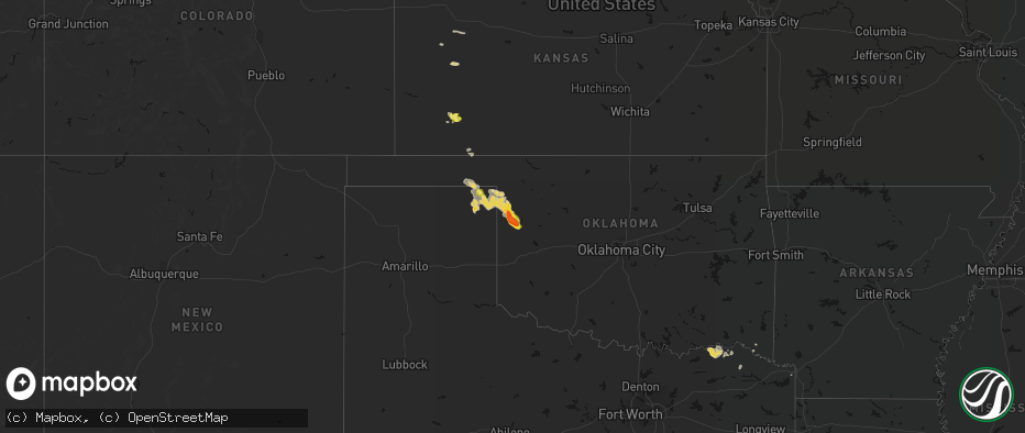 Hail map on June 23, 2026