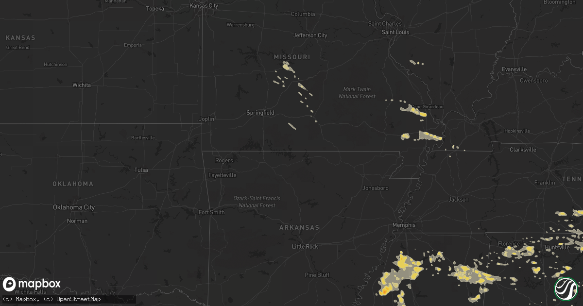 Hail map on June 24, 2011