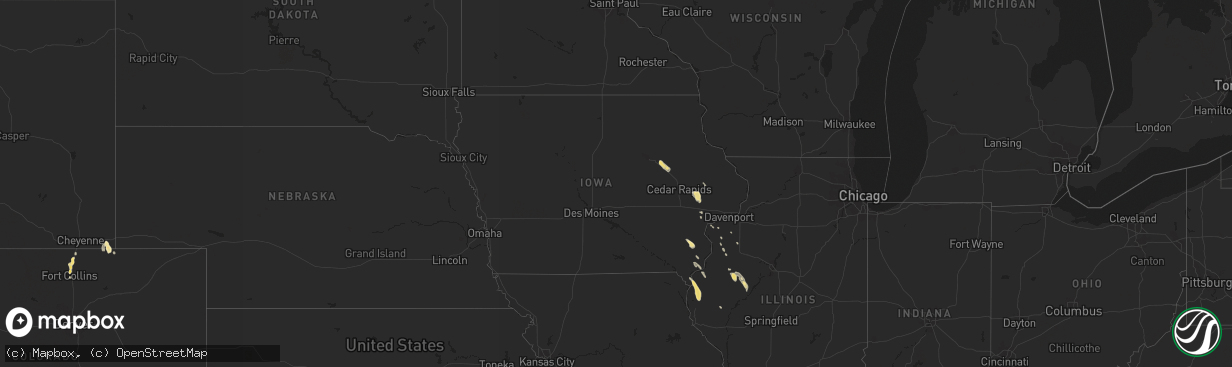 Hail map in Colorado on June 24, 2012