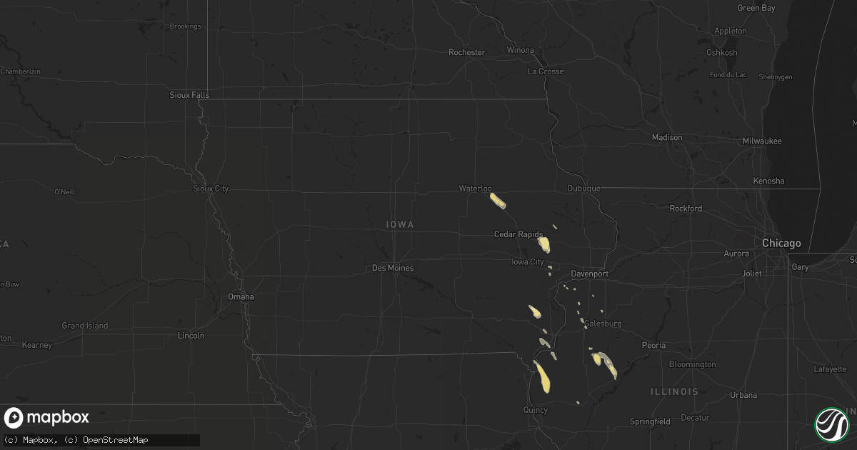 Hail map in North Dakota on June 24, 2012