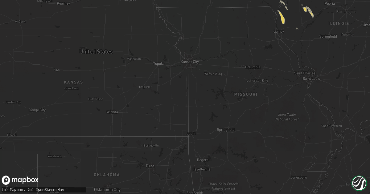 Hail map on June 24, 2012